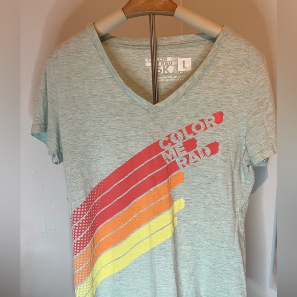 Color Me Rad Tops Free With Bundle Color Me Rad 5k T-Shirt Size Large - Picture 2 of 6